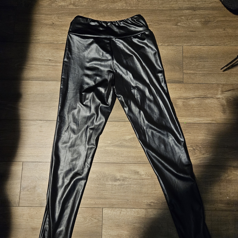 Black Faux Leather Leggings